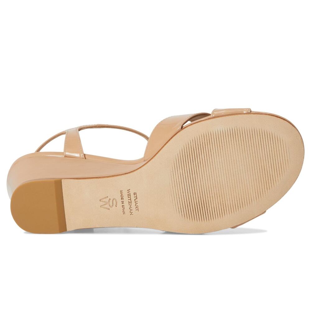 STUART WEITZMAN DAYNA DEMI WEDGES FOR WOMEN -LEATHER INSOLE ADOBE 9 - Picture 3 of 7